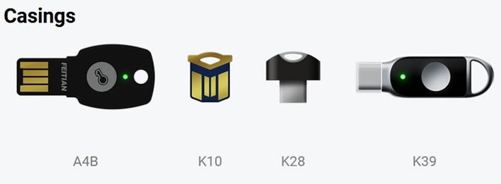 single button fido security keys