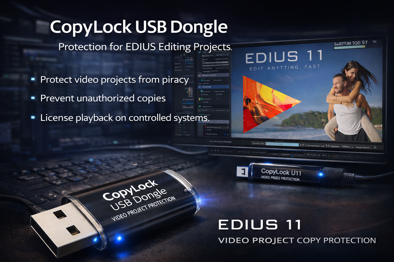 CopyLock USB Dongle Key 3 CopyLock USB Dongle Key protection for edius editing video projects