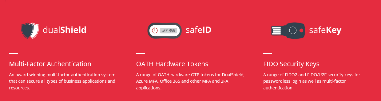 Deepnet Security DualShield SafeID SafeKey Hardware Top 3