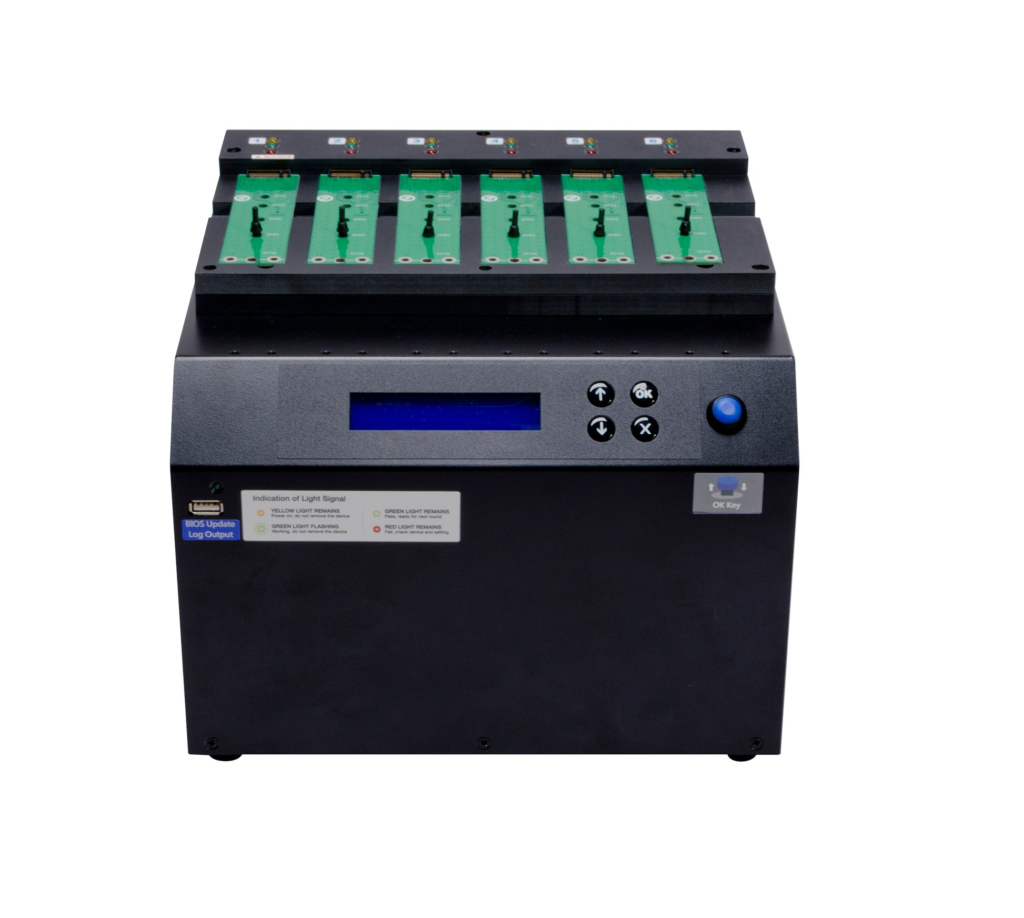 PE600 - NVMe PCIe SSD(M.2/U.2) Duplicator – 24GB/min - 1 to 5 NVMe PCIe SSD (M.2 U.2) Duplicator and Sanitizer (PE600)