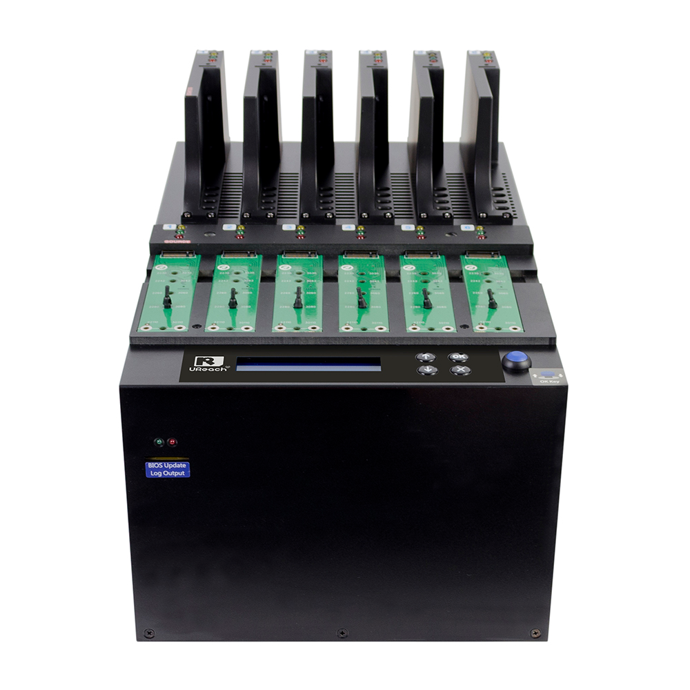 PH600 - 1 to 5 Target Ports - Auto-detect NVMe SATA PCIe SSD Duplicator