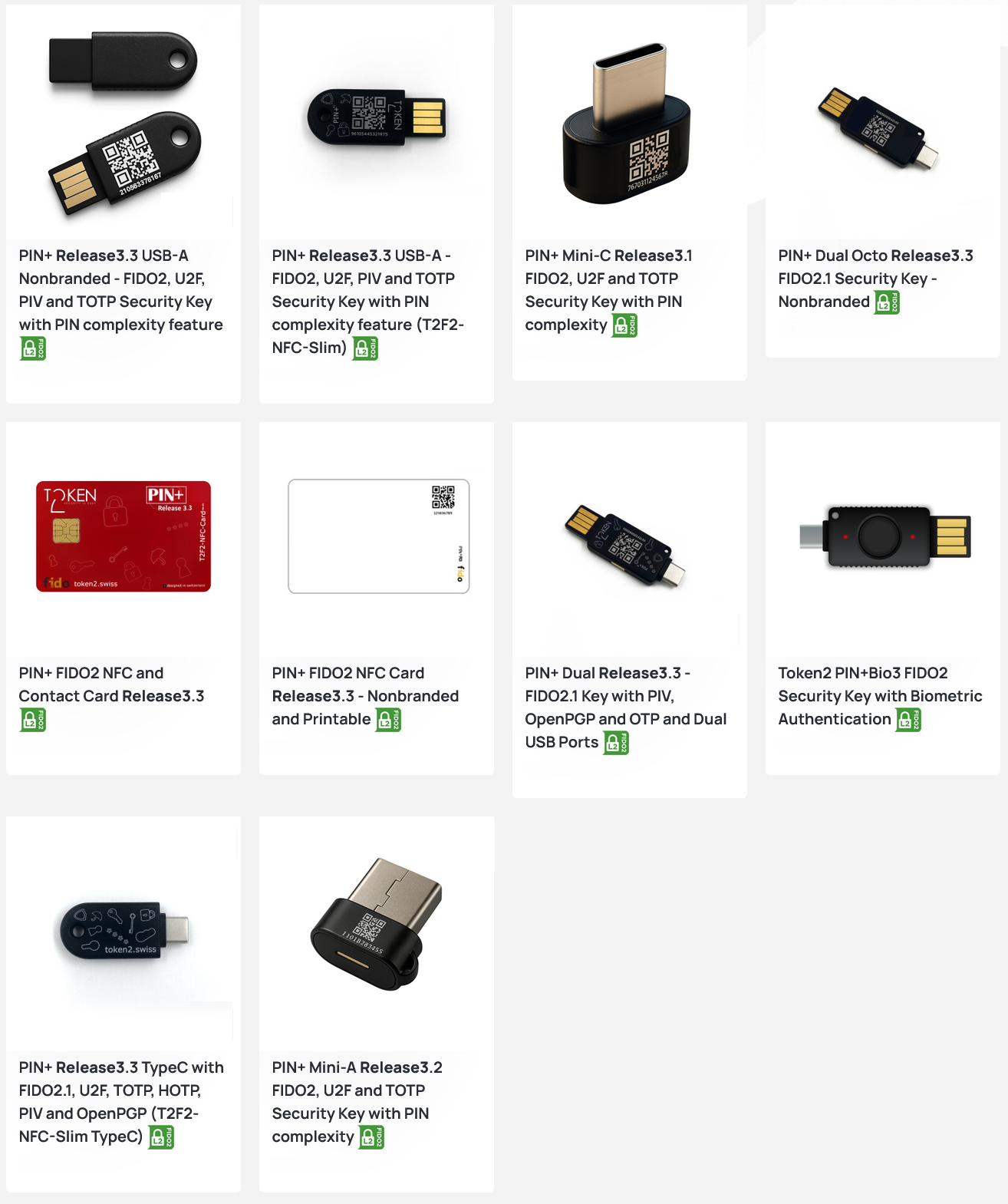 FIDO2 PIN+ Series 1 FIDO2 Pin Plus Series - Buy Token2 FIDO2 PIN+ Series Programmable Hardware Token, FIDO2 key, U2F key, TOTP