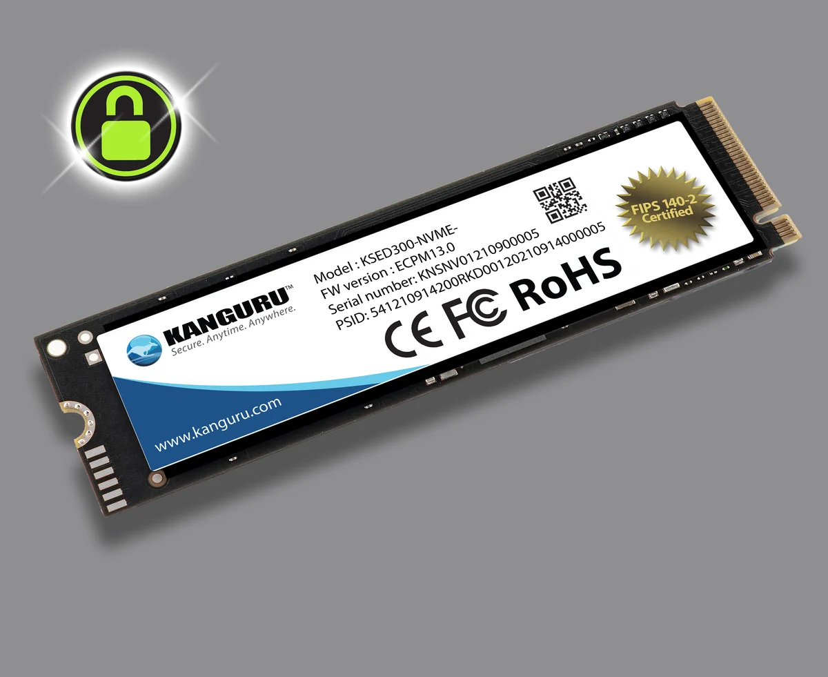 Defender Self-Encrypting Internal Secure SEDs 3 Kanguru Defender® SED300™ FIPS 140-2 Certified, M.2 NVMe Internal Self-Encrypting Solid State Drive
