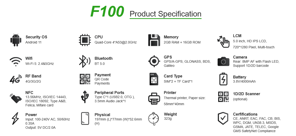 F100 31 F100 Product Specification