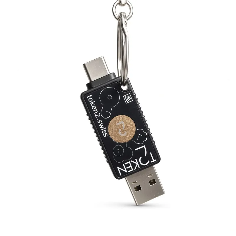 PIV Devices 8 Token2 PIN+ Dual Ace R3.4 - NFC FIDO2.1 Security Key with Metal Frame
