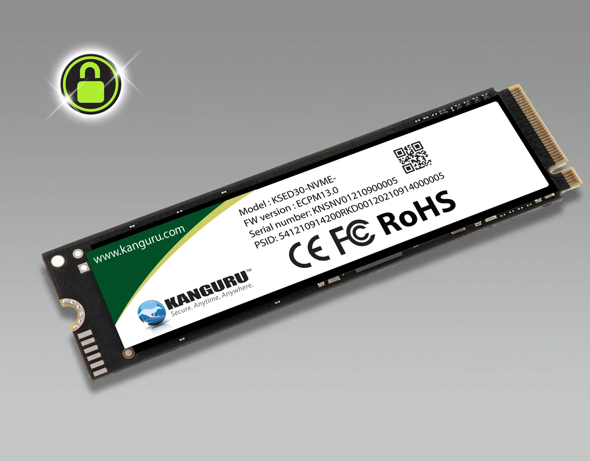 Defender Self-Encrypting Internal Secure SEDs 2 Kanguru Defender SED30™ M.2 NVMe Internal Self-Encrypting Solid State Drive